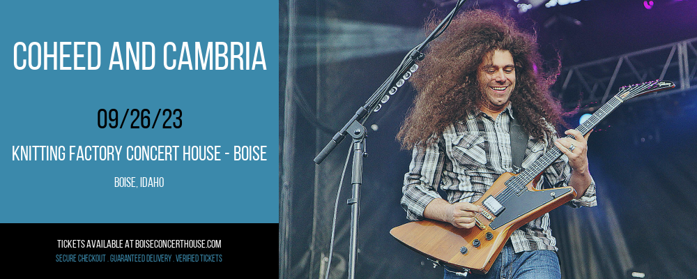 Coheed and Cambria at Knitting Factory tickets Coheed and Cambria at Knitting Factory