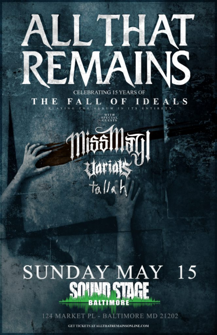 All That Remains, Miss May I, Varials & Tallah at Knitting Factory