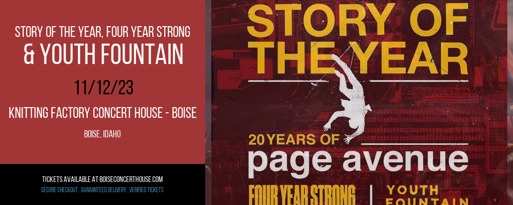 Story of the Year at Knitting Factory Concert House